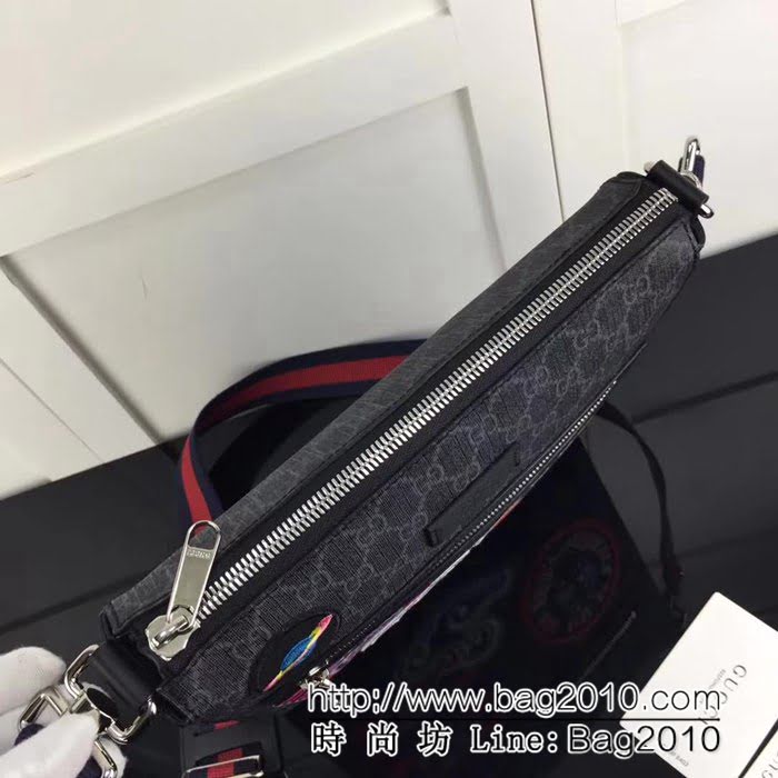 GUCCI古馳原單 新款專櫃品質高仿原單貨實物實拍 474137克刺繡男單肩斜挎包 HY1005